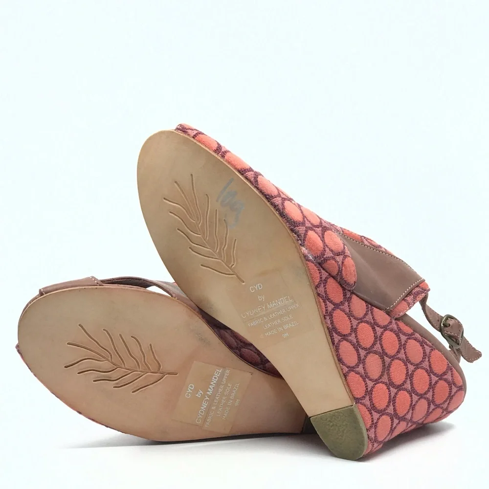 CYDNEY MANDEL PINK‎ & PURPLE JACQUARD WEDGE